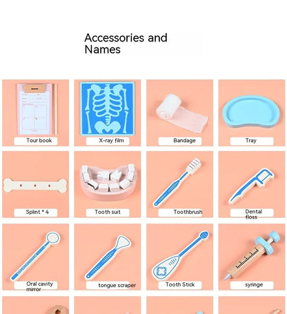 Wooden Doctor Kit Pretend Play Set