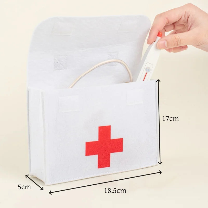 Wooden Doctor Kit Pretend Play Set