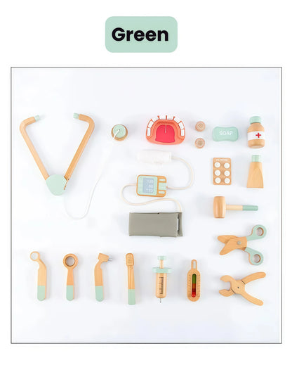 Wooden Doctor Kit Pretend Play Set