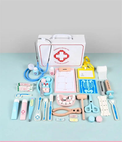 Wooden Doctor Kit Pretend Play Set