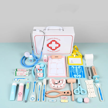 Wooden Doctor Kit Pretend Play Set