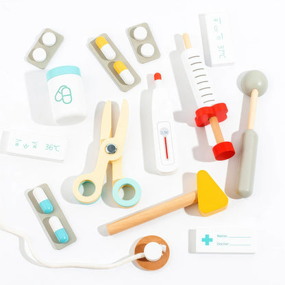 Wooden Doctor Kit Pretend Play Set