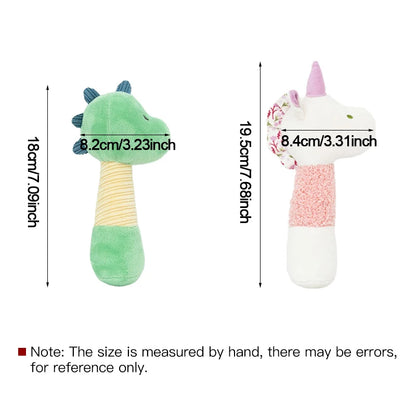 Soft Baby Hand Rattle - Cartoon Animal Design