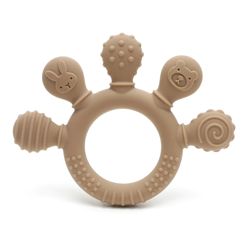 Silicone Hand-Shaped Baby Teether Ring