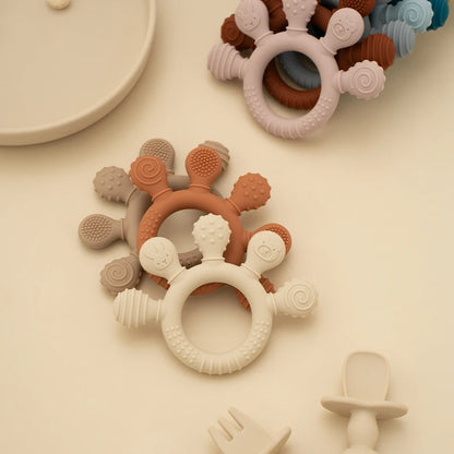 Silicone Hand-Shaped Baby Teether Ring