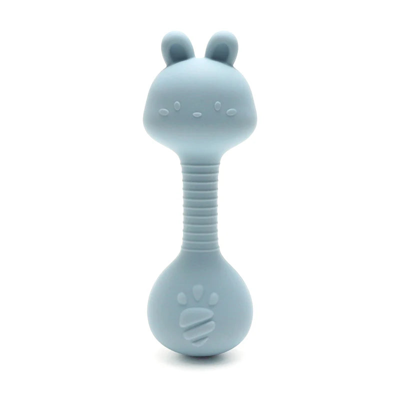 Silicone Baby Rattle &amp; Teething Toy - Rabbit Design