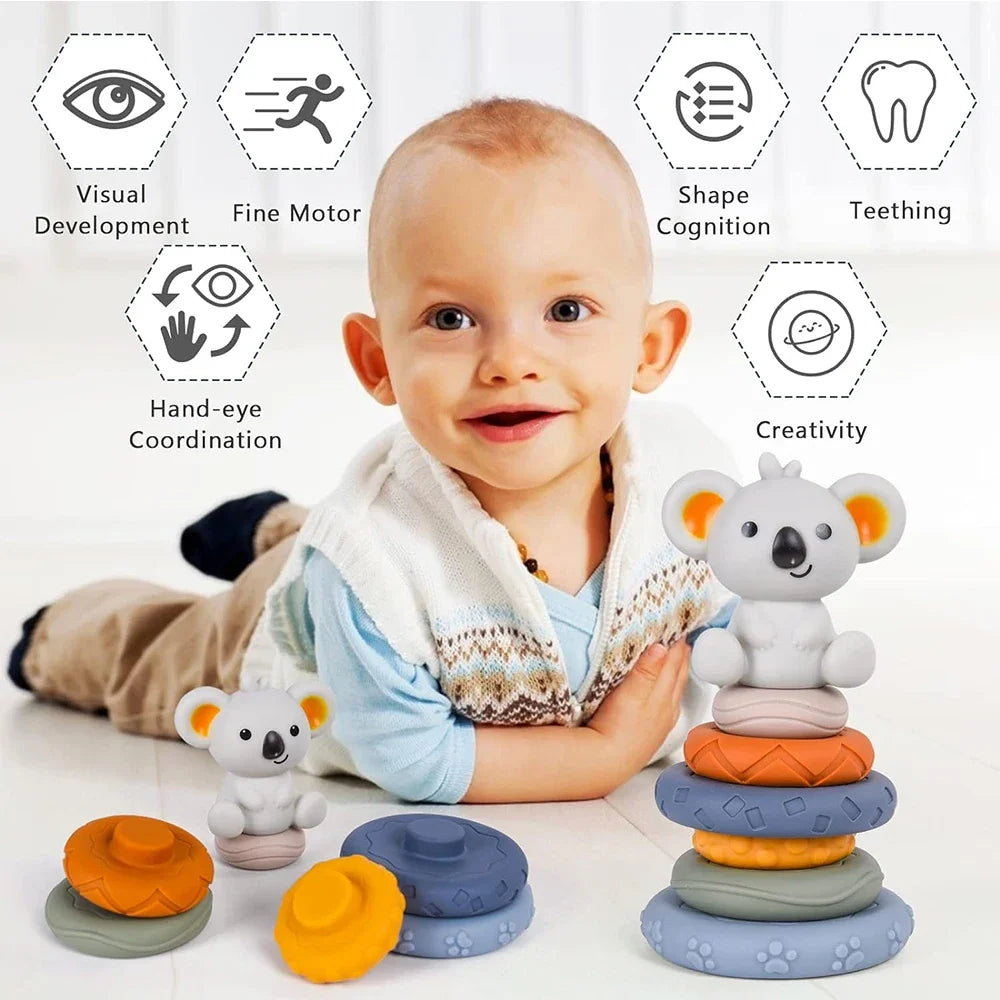 Baby Montessori Koala Stacking Tower