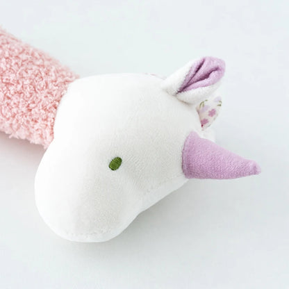 Soft Baby Hand Rattle - Cartoon Animal Design