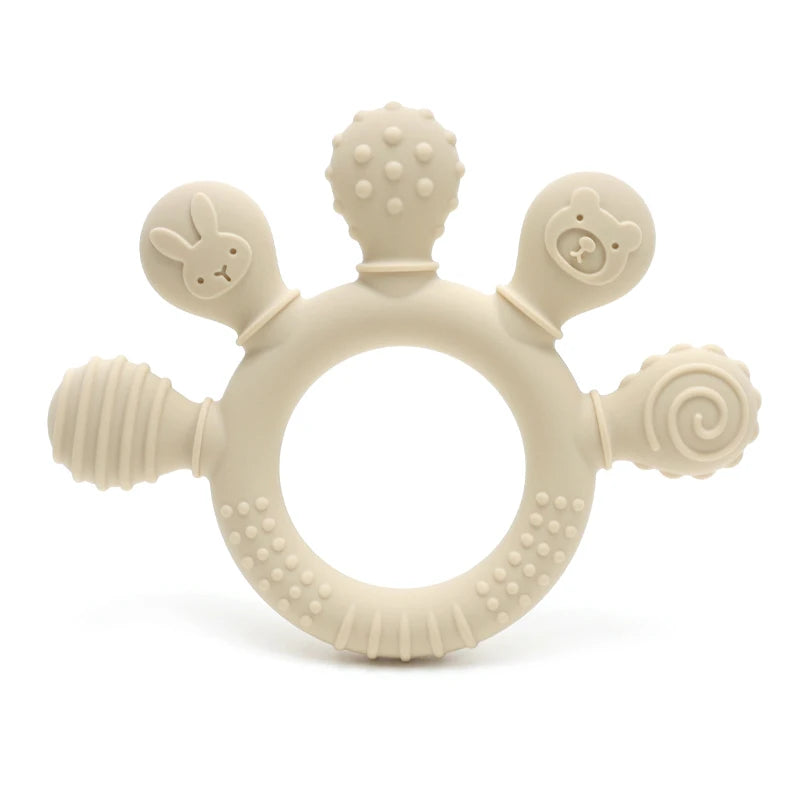 Silicone Hand-Shaped Baby Teether Ring