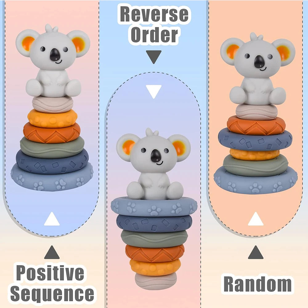 Baby Montessori Koala Stacking Tower