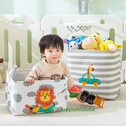 Foldable Linen Storage Basket with Handles