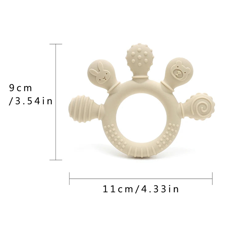 Silicone Hand-Shaped Baby Teether Ring