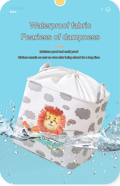 Foldable Linen Storage Basket with Handles