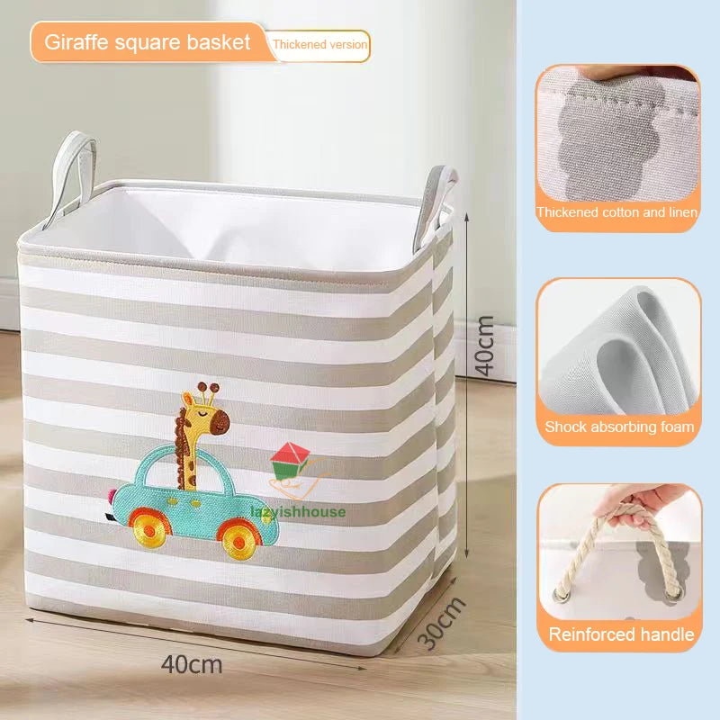 Foldable Linen Storage Basket with Handles