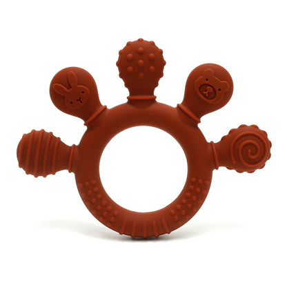 Silicone Hand-Shaped Baby Teether Ring