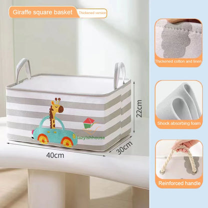 Foldable Linen Storage Basket with Handles