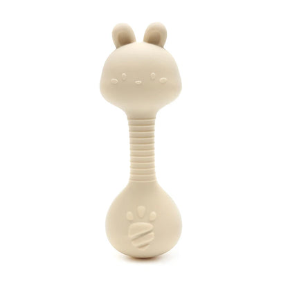 Silicone Baby Rattle &amp; Teething Toy - Rabbit Design