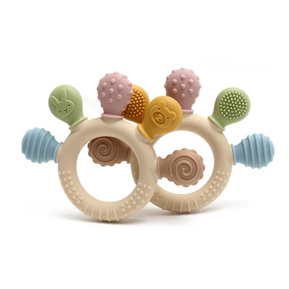 Silicone Hand-Shaped Baby Teether Ring