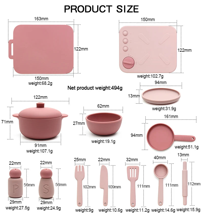 Silicone Cooking Play Set