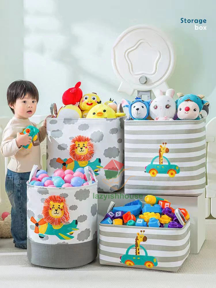 Foldable Linen Storage Basket with Handles