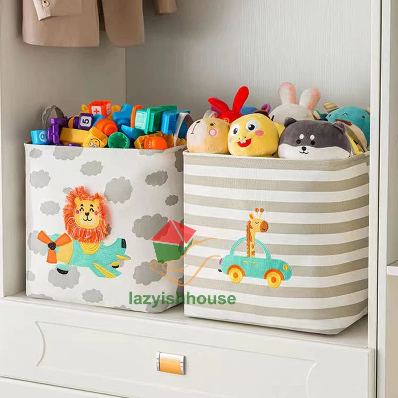 Foldable Linen Storage Basket with Handles