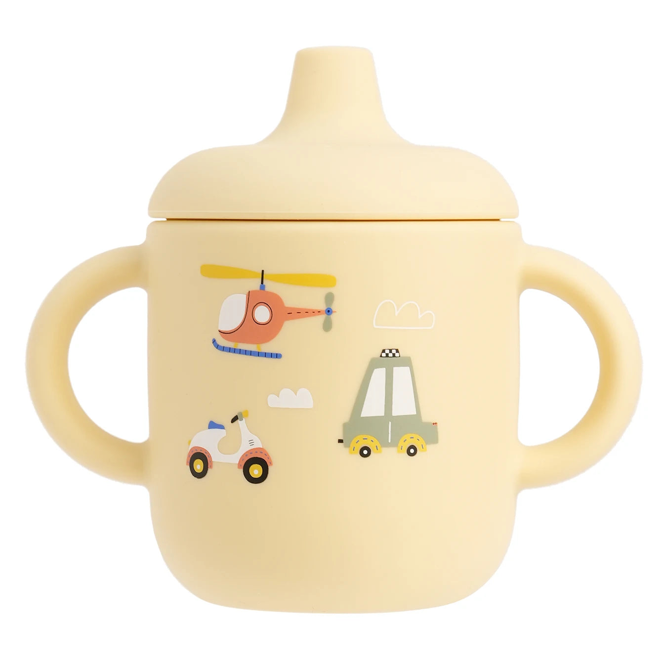 Cartoon Silicone Baby Training Cup with Handles