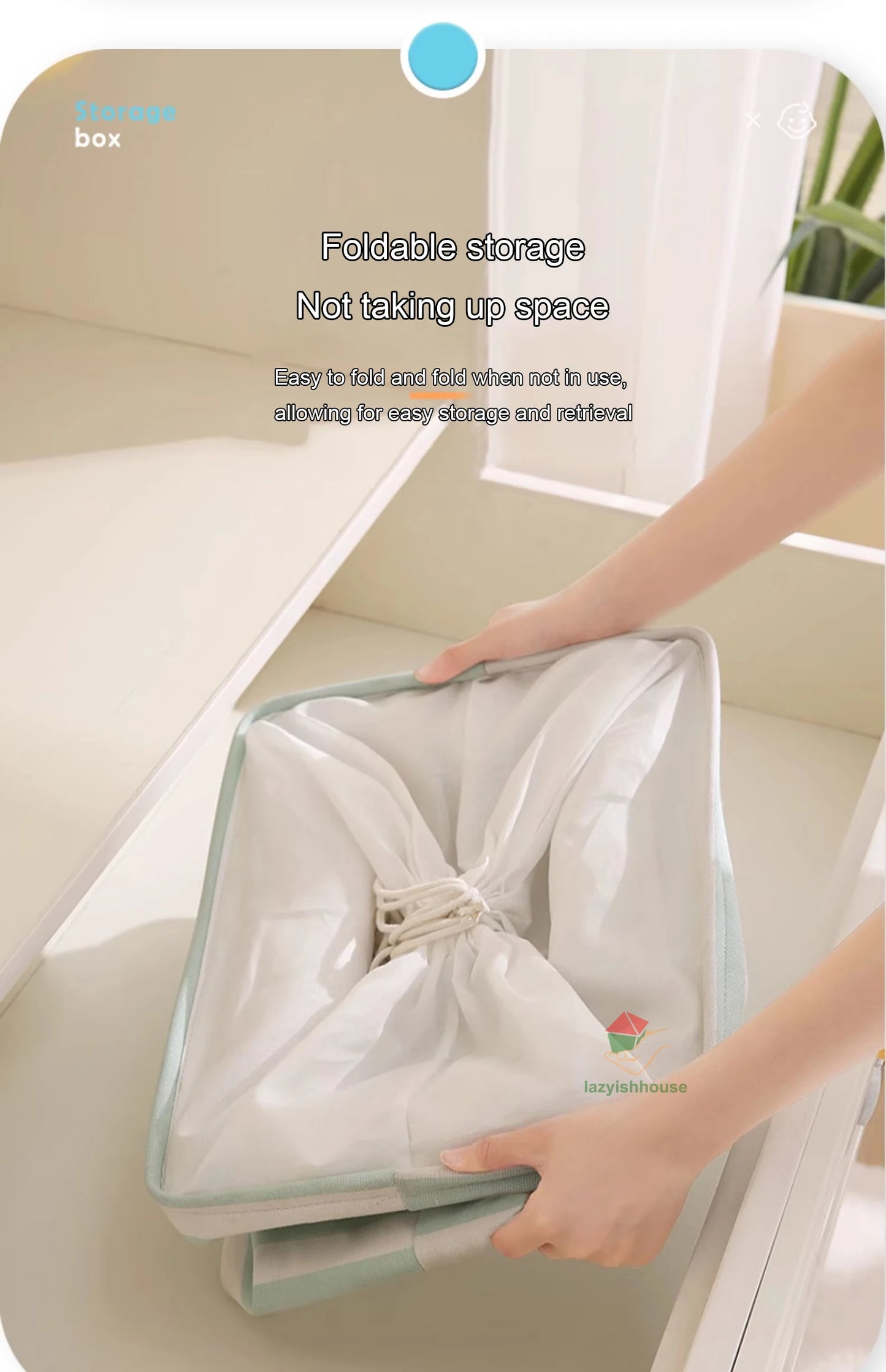 Foldable Linen Storage Basket with Handles