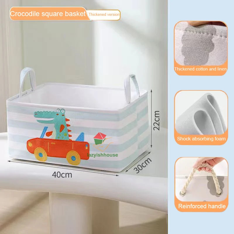 Foldable Linen Storage Basket with Handles