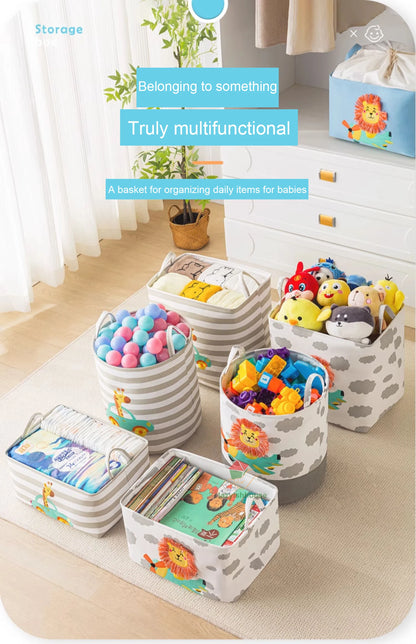 Foldable Linen Storage Basket with Handles