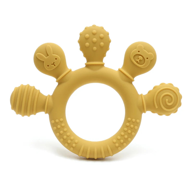 Silicone Hand-Shaped Baby Teether Ring