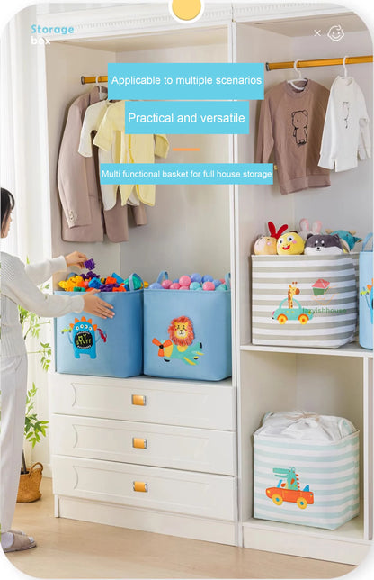 Foldable Linen Storage Basket with Handles