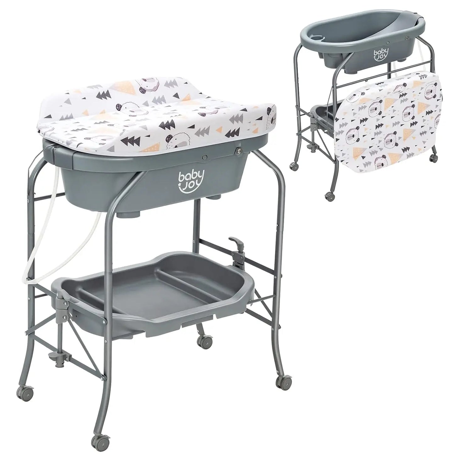 Baby Bathtub with Changing Table - Foldable Station