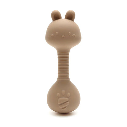 Silicone Baby Rattle &amp; Teething Toy - Rabbit Design