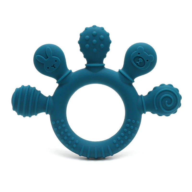 Silicone Hand-Shaped Baby Teether Ring