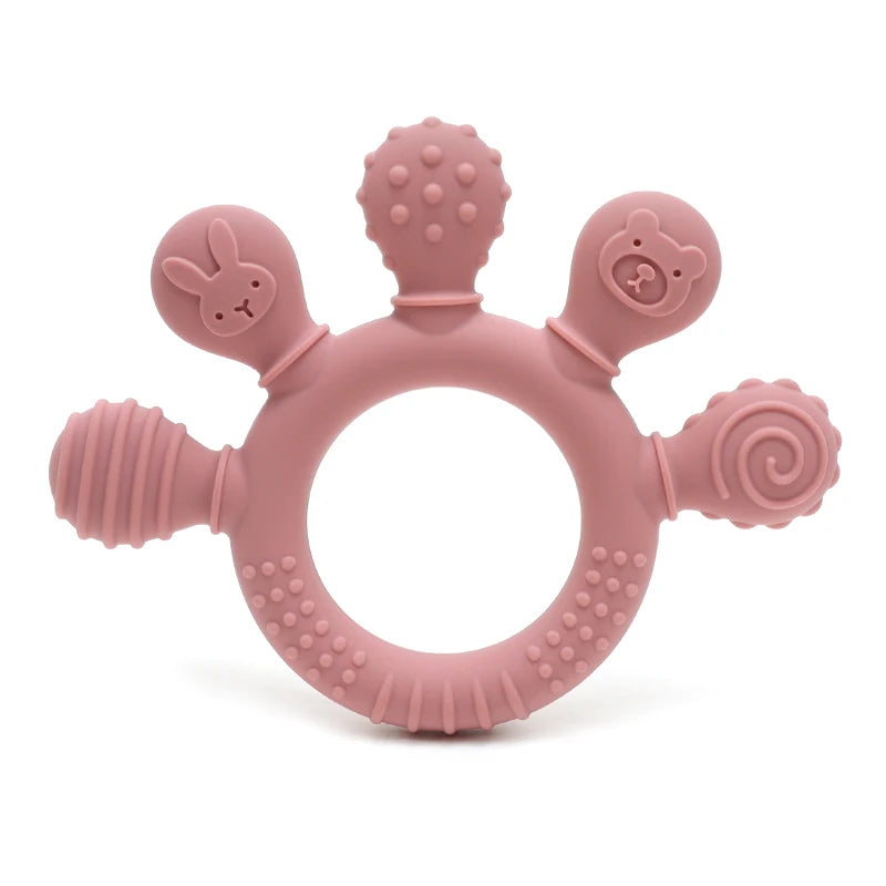 Silicone Hand-Shaped Baby Teether Ring