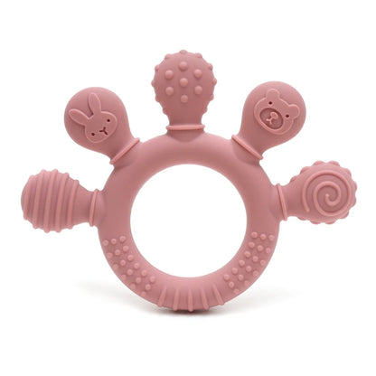 Silicone Hand-Shaped Baby Teether Ring