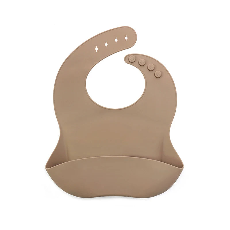 Waterproof Silicone Baby Bib with Pocket
