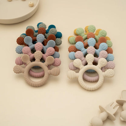 Silicone Hand-Shaped Baby Teether Ring