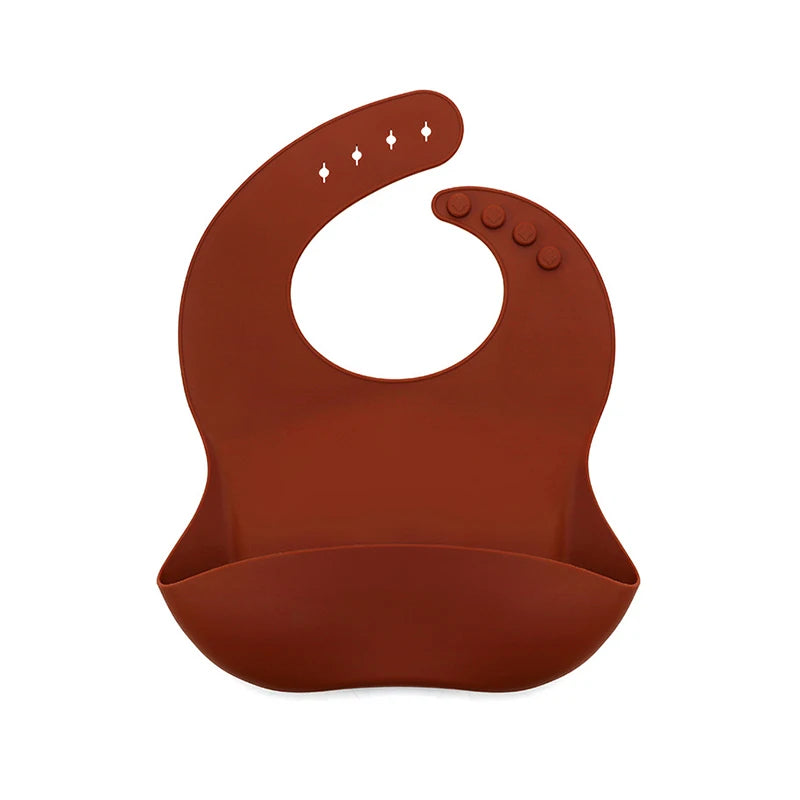 Waterproof Silicone Baby Bib with Pocket