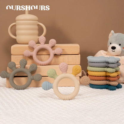 Silicone Hand-Shaped Baby Teether Ring