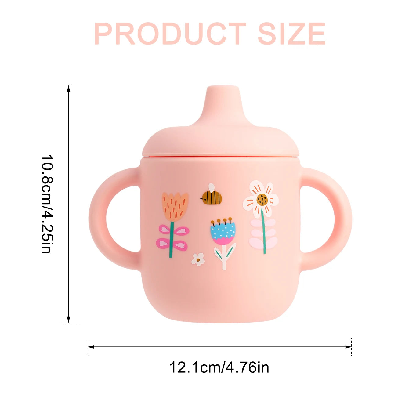 Cartoon Silicone Baby Training Cup with Handles