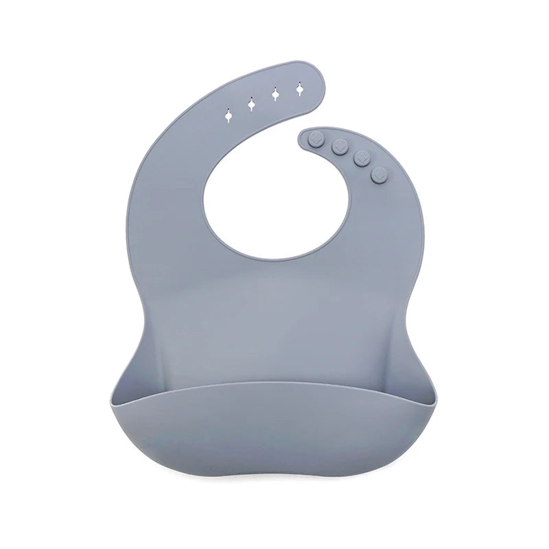 Waterproof Silicone Baby Bib with Pocket
