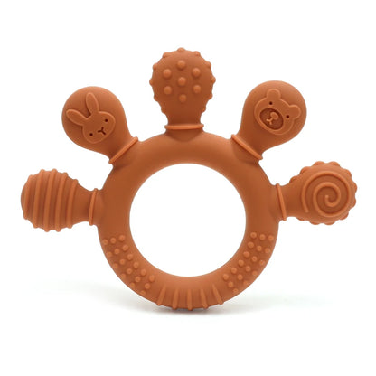 Silicone Hand-Shaped Baby Teether Ring