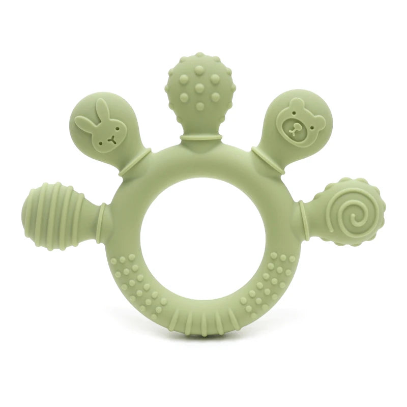 Silicone Hand-Shaped Baby Teether Ring