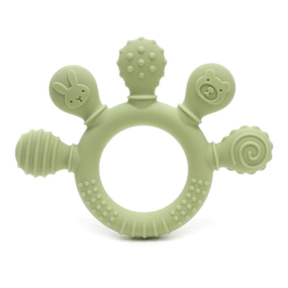 Silicone Hand-Shaped Baby Teether Ring