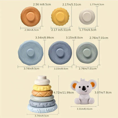 Baby Montessori Koala Stacking Tower