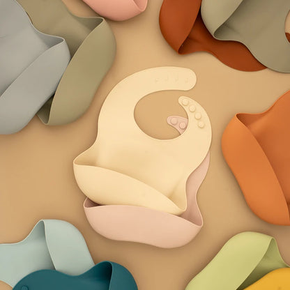 Waterproof Silicone Baby Bib with Pocket