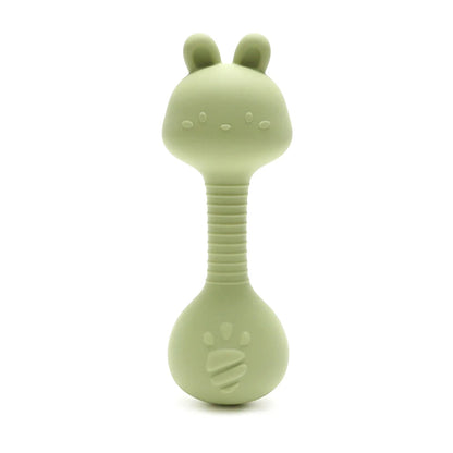 Silicone Baby Rattle &amp; Teething Toy - Rabbit Design