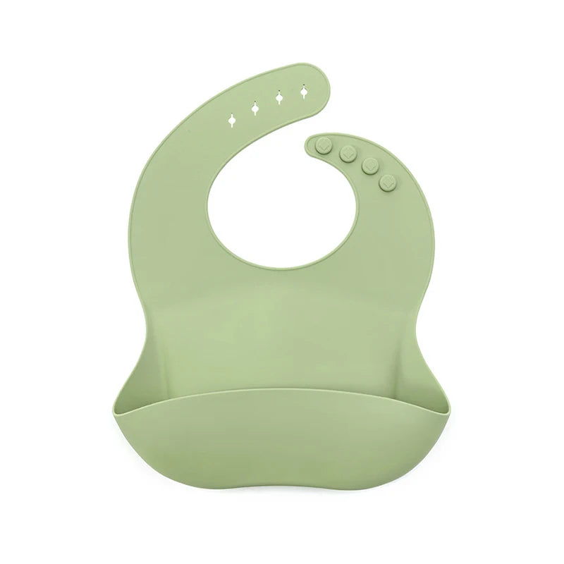 Waterproof Silicone Baby Bib with Pocket
