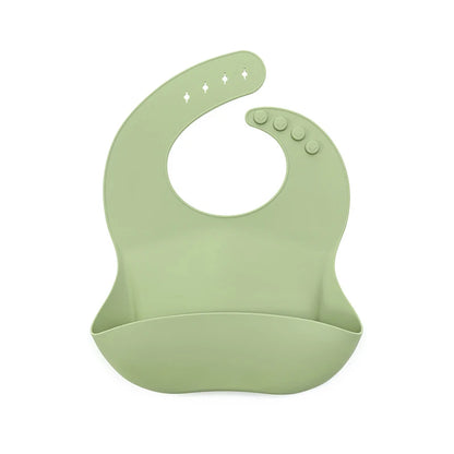 Waterproof Silicone Baby Bib with Pocket